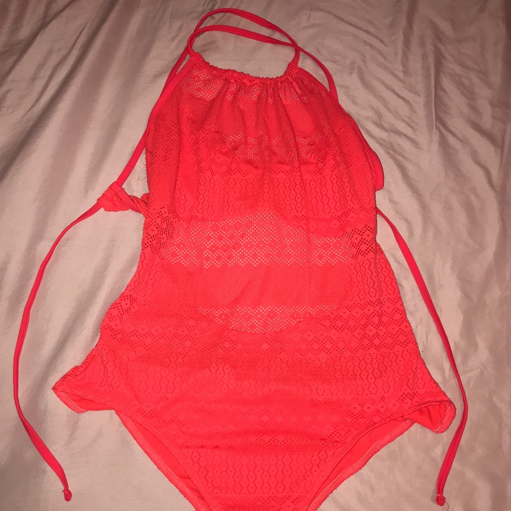 pink swimsuit